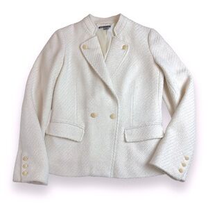 Vince cream herringbone textured blazer (size 10)